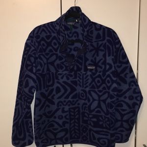Patagonia lightweight synchilla snap-t blue tiki M